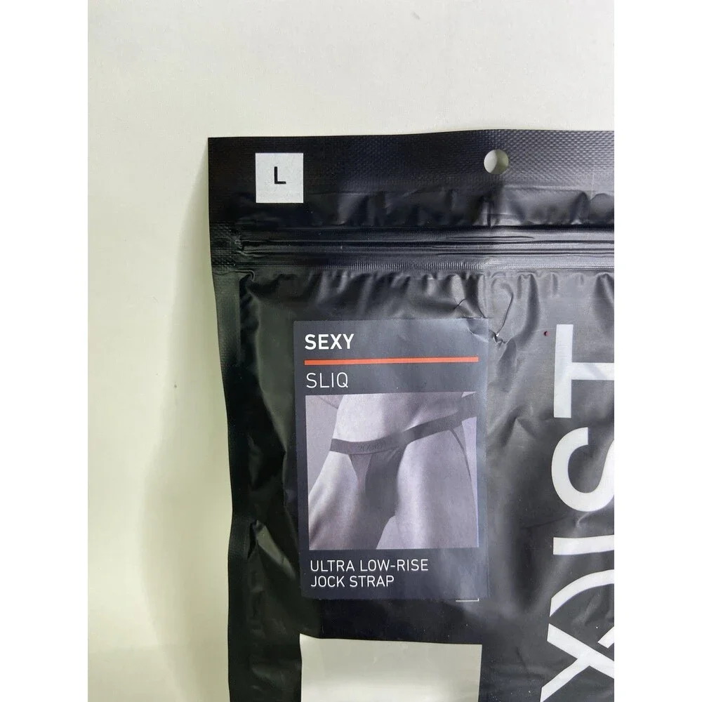 2xist Sexy Sliq Ultra Low Rise Jock Strap Black Beauty Snakeskin Mens Size L